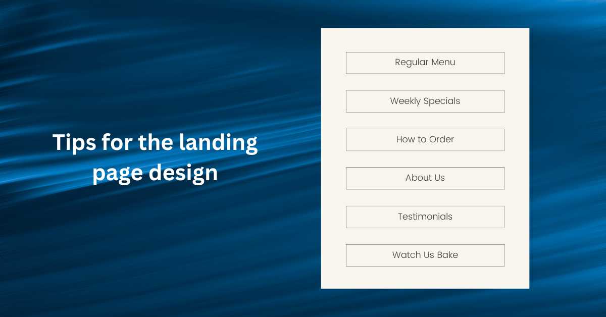 Tips for Landing Pages Design
